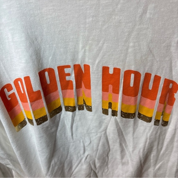 Lane Bryant Women's Sz 22/24 Golden Hour Graphic TShirt Cotton Blend White - Picture 15 of 15